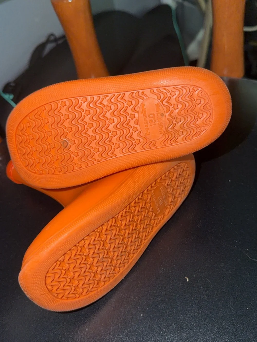 Tree Grandpa Orange Kids Rain & Snow Boots - Easy Pull-On